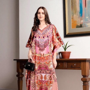 Desert Kaftan Dress Free Size – Neutral and Earthy – Perfect for Glamping, Nomadic Style Shoots, and Nature Retreats