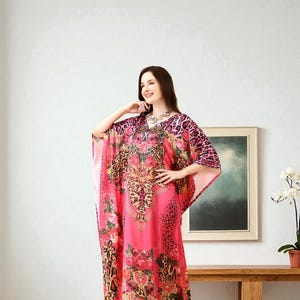 Tie Dye Plus Size Kaftan Kleid | Leichte Baumwolle Maxi | Schwangerschafts- Festival und Freizeitkleidung