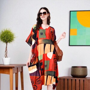 Elegantes Boho Kaftan Kleid | Hand Perlen Seidenrobe | Hochzeit, Eid, Party, Baby Shower, Strandresort, besonderer Anlass