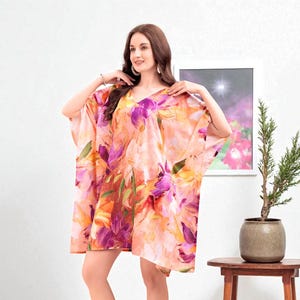 Plus Size Kaftan for Women | Comfortable Loungewear | Versatile Relaxed Fit Dress | Flattering Fit