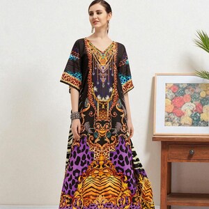 Tie Dye Plus Size Kaftan Kleid | Leichte Baumwolle Maxi | Schwangerschafts- Festival und Freizeitkleidung