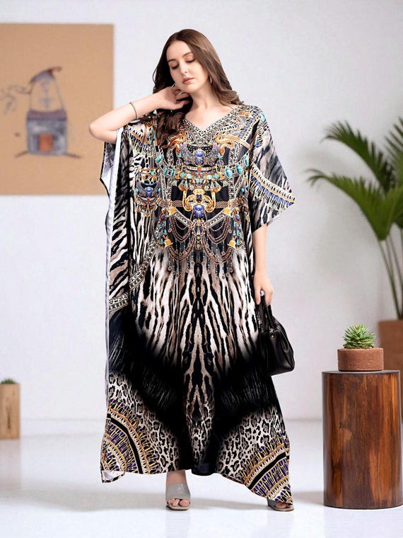 Metallic Festival Kaftan Dress | Silk Maxi Robe | Boho Wedding, Eid, Beach Vacation, Cruise Lounging, Baby Shower Party - Etsy New Zealand Metallic Festival Kaftan Dress | Silk Maxi Robe | Boho Wedding, Eid, Beach Vacation, Cruise Lounging, Baby Shower Party - Etsy New Zealand
