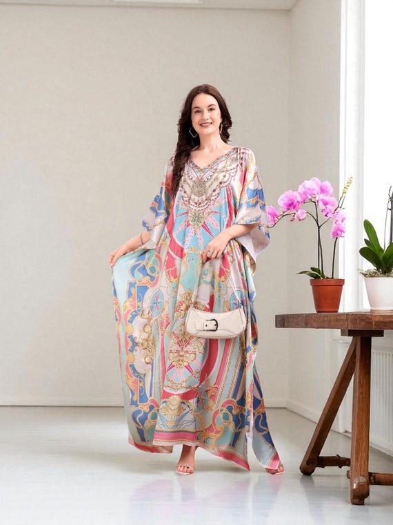 Modest Kaftan Dress Free Size - Full Coverage Maxi - Perfect for Mosque Visits, Family Events, and Faith-Based Celebrations