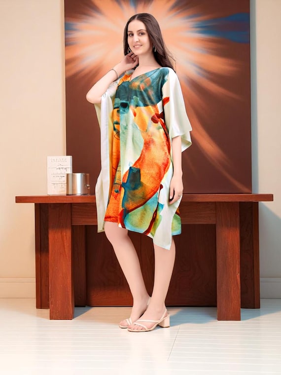Moroccan Style Kaftan Dress | Luxury Silk Robe | Eid, Wedding Guest, Evening Party, Beach Resort, Special Occasion Wear