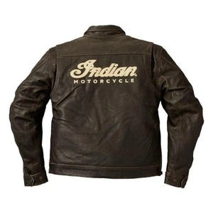 Indian Motorcycle Jacket 1901 Indian Motorcycle Jacket Cadeau pour petit ami Doublure amovible Noir