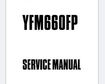 Manual de servicio de Yamaha Grizzly 660 en PDF (YFM660FP, YFM660F). Manual de taller para reparación de ATV. Diagramas de cableado. Especificaciones de torque. Descarga.