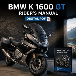 BMW K 1600 GT Förarmanual | Digital PDF-nedladdning | Original fabriksservice- och bruksanvisning | K1600GT underhållshandbok, tekniska specifikationer