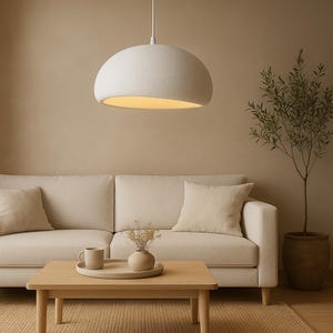 Lampada a sospensione moderna in seta - Lampada da soffitto Japandi, paralume SoraTobu per casa minimalista, lampadario per illuminazione ambientale soffusa