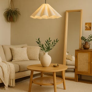 Duzy Handmade Pendant Light – Modern Ceiling Lamp 110-240V • Fabric & Acrylic Shade • Stylish Lighting for Dining, Living or Bedroom