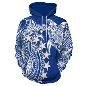 Cook Island Hoodie | Blue | Polynesian Tribal