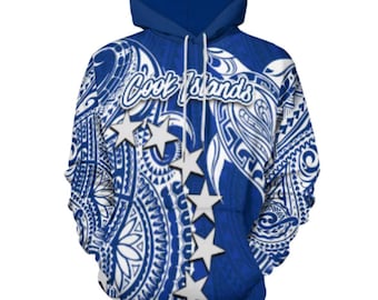 Cook Island Hoodie | Blue | Polynesian Tribal