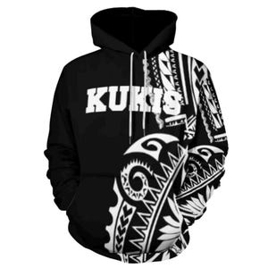 Kuki Hoodie | Black or Green | Polynesian Tribal