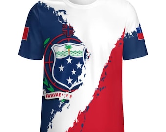 Samoan T-shirt | White Coat of Arms 3 | Polynesian Tribal Shirt