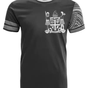 Fijian T-shirt | Black | Polynesian Tribal Shirt