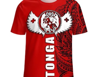 Tongan T-shirt | Red | Polynesian Tribal Shirt