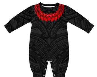 Polynesian Onsie | Ula Fala - Black onsie | Samoa