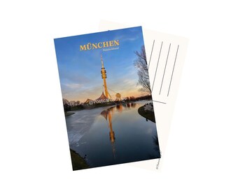 Munich Olympiapark Sunset Photo: Printable Germany Travel Art (PNG Digital Download)
