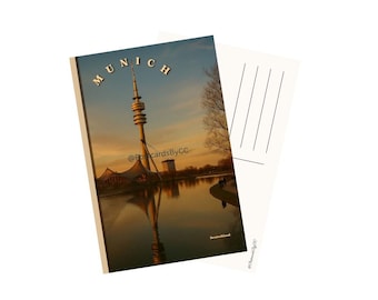 Munich Olympiapark Print: Vintage Germany Travel Art (PNG Digital Download)