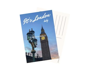 Big Ben London Postcard: UK Travel Photo Art (Digital Download PNG File)