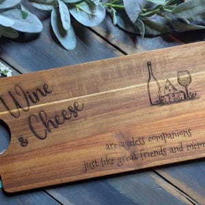 Wine & Cheese Board – Custom Engraved and Perfect for Friends, Memories, and Entertaining