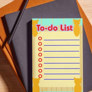Vibrant Cat-Themed To-Do List