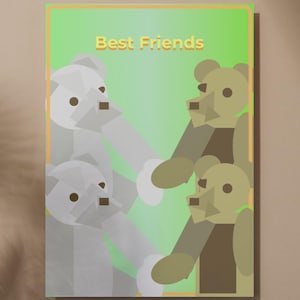 Impresión A4 de la sala de juegos de los mejores amigos de los osos