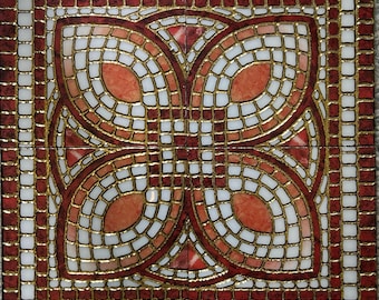 Spanish Decorative Ceramic Tiles (Four Tiles forming square 11 1/2 x 11 1/2 inches) Free Shipping