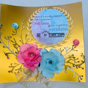 Biglietti d'auguri fatti a mano / Compleanno personalizzato, anniversario, matrimonio o laurea / Regalo per occasioni speciali / Arte floreale su carta / Festa della mamma