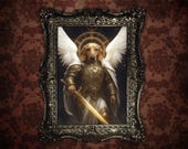 Dark Fairy Tale Pet Painting | Personalized Pet Portrait |  Fantastic Pet Portrait | Pet Digital Posters | Pet Wall Art | Pet Lovers