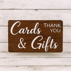 Placa de madeira genuína para casamento "Cartões e presentes, obrigado" Decoração rústica de fazenda *Personalizável* Cartão para ocasião especial Placa de mesa para presente