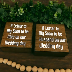 Para mi novia/esposo Buzones de cartas En el día de nuestra boda Caja de regalo/Una nota para mi esposo/esposa en el día de nuestra boda Caja de recuerdo de boda