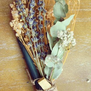 Handmade incense bundles with Palo Santo and dried herbs