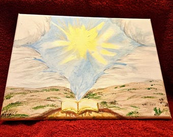 Open Book Art: Light of Wisdom Painting