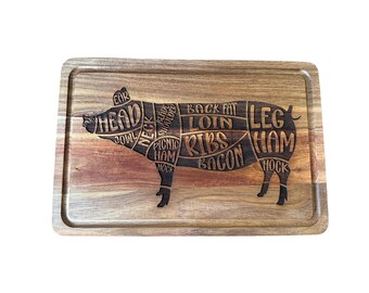 Tabla de cortar grabada con láser personalizada