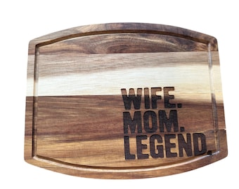 Tabla de cortar grabada con láser personalizada