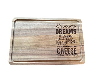 Tabla de cortar grabada con láser personalizada