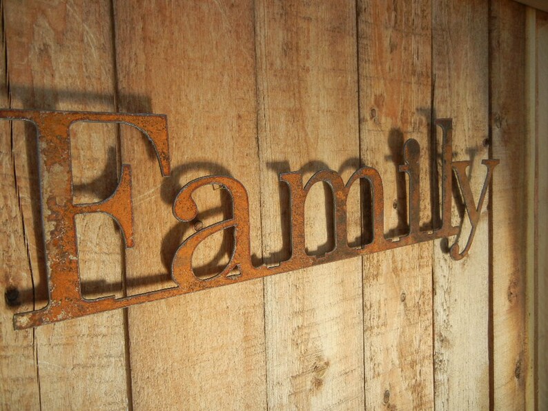 Family Metal Word Art for Indoors or Outoors Etsy
