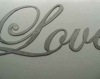 Love (Cursive), Metal Word Art