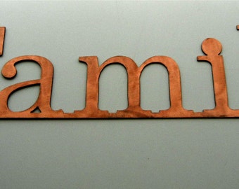 Family, Metal Word Art