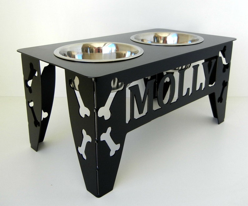 Custom Raised Dog Bowl Stand Medium Etsy