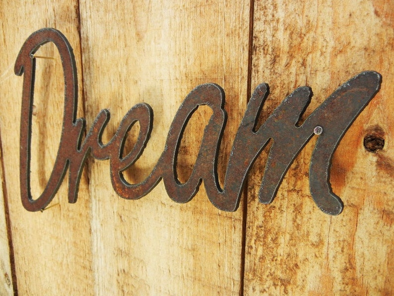 Dream Metal Word Art for Indoors or Outoors Etsy