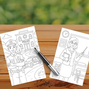 20 Occupations Coloring Pages for Kids - Educational Printable Activity Pack