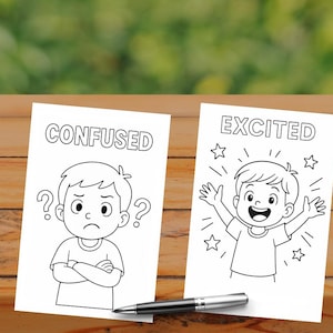 Emotions Coloring Pages for Kids - Printable Feelings Activity Pack