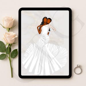 The Intimate Wedding Planner Cover| Black Bride Digital Planner Cover | African American Wedding Cover | Digital Download