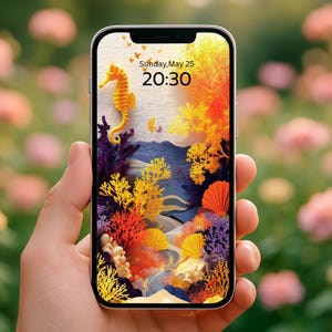 Coral Whispers – 3 ocean inspired phone wallpapers, Phone Wallpaper, Phone backgrounds, Mobile wallpaper, iOS Background