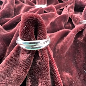3pc. lite 12g. Solid  Sterling Silver Rolling Ring