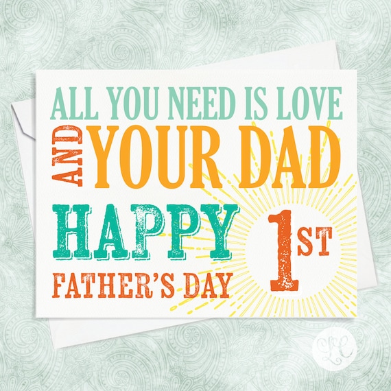 happy first fathers day card