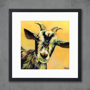Eduardo 4H Goat Giclee Art Print from Original Painting - Signed Limited Edition Laurel Hatch Studio