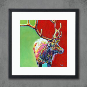 Wildlife Elk Hunting Giclee Art Print from Original Painting - Signed Limited Edition Laurel Hatch Studio