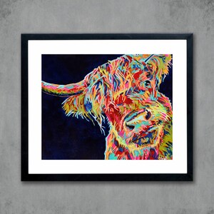 Springhill Highland Cow Giclee Art Print from Original Painting - Signed Limited Edition Laurel Hatch Studio